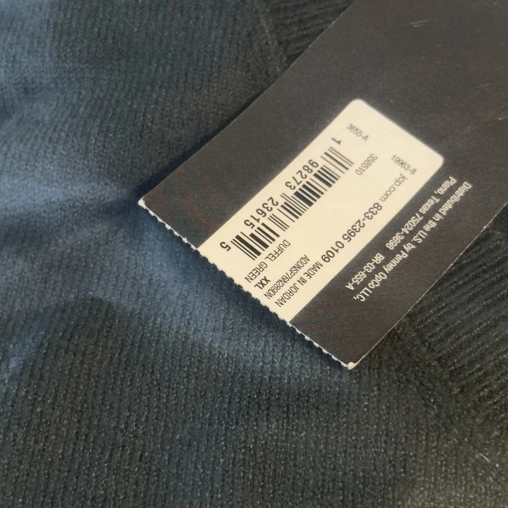 NWT Worthington Duffel Green Long Sleeve Thin Knit Sweater Size XXL V-Neck‎